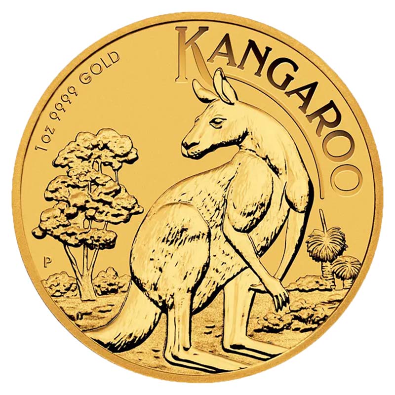 The Australian Kangaroo, also known as the Australian Gold Nugget gold coin